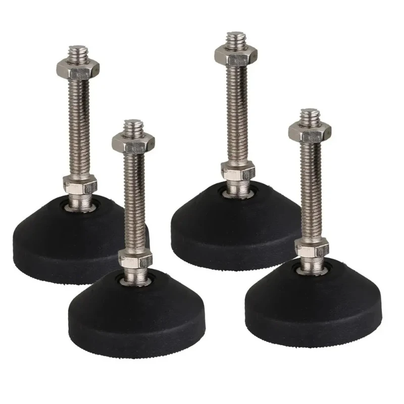 4Pcs D40/50/60/80 Galvanized Reinforced Nylon Fixed Adjusting Foot Support Foot Directional Foot
