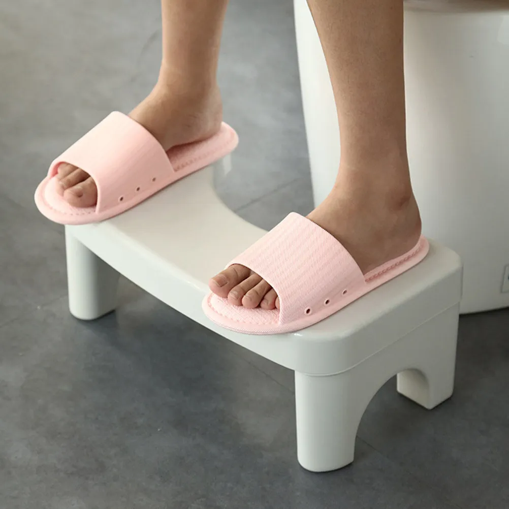 1Pcs Long-Lasting Thick PP Toilet Stool Bathroom Footstool Home Toilet Seat Step Stool for Kids Adults Potty Training Support