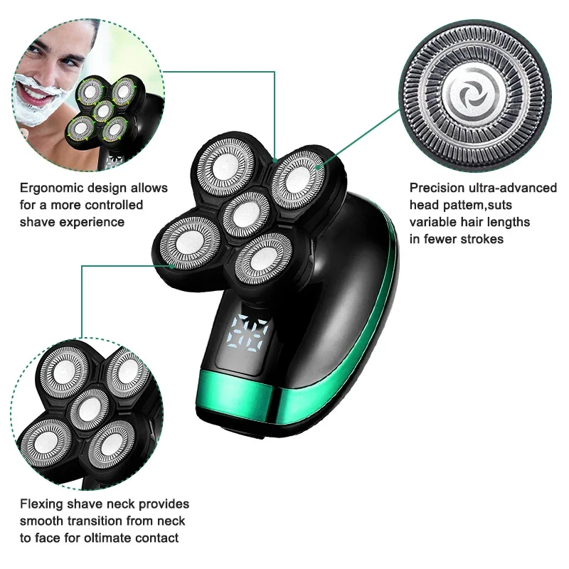 4D الرجال 1 قطعة استبدال ماكينة حلاقة رئيس ماكينة حلاقة كهربائية 5 القاطع شفرات حلاقة الغيار ذكي العائمة اضافية رئيس الفولاذ المقاوم للصدأ