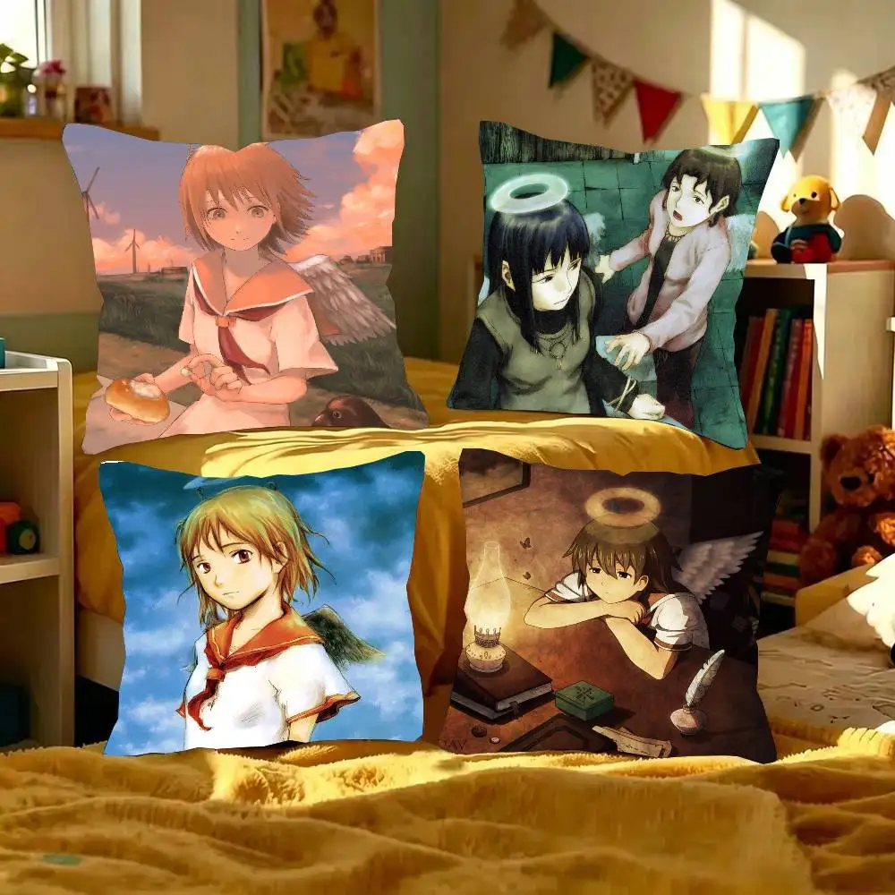 Anime Haibane R-Renmei Pillow Case Fashion Square Pillowcase Bedroom Sofa Room Ins Decoration Leisure