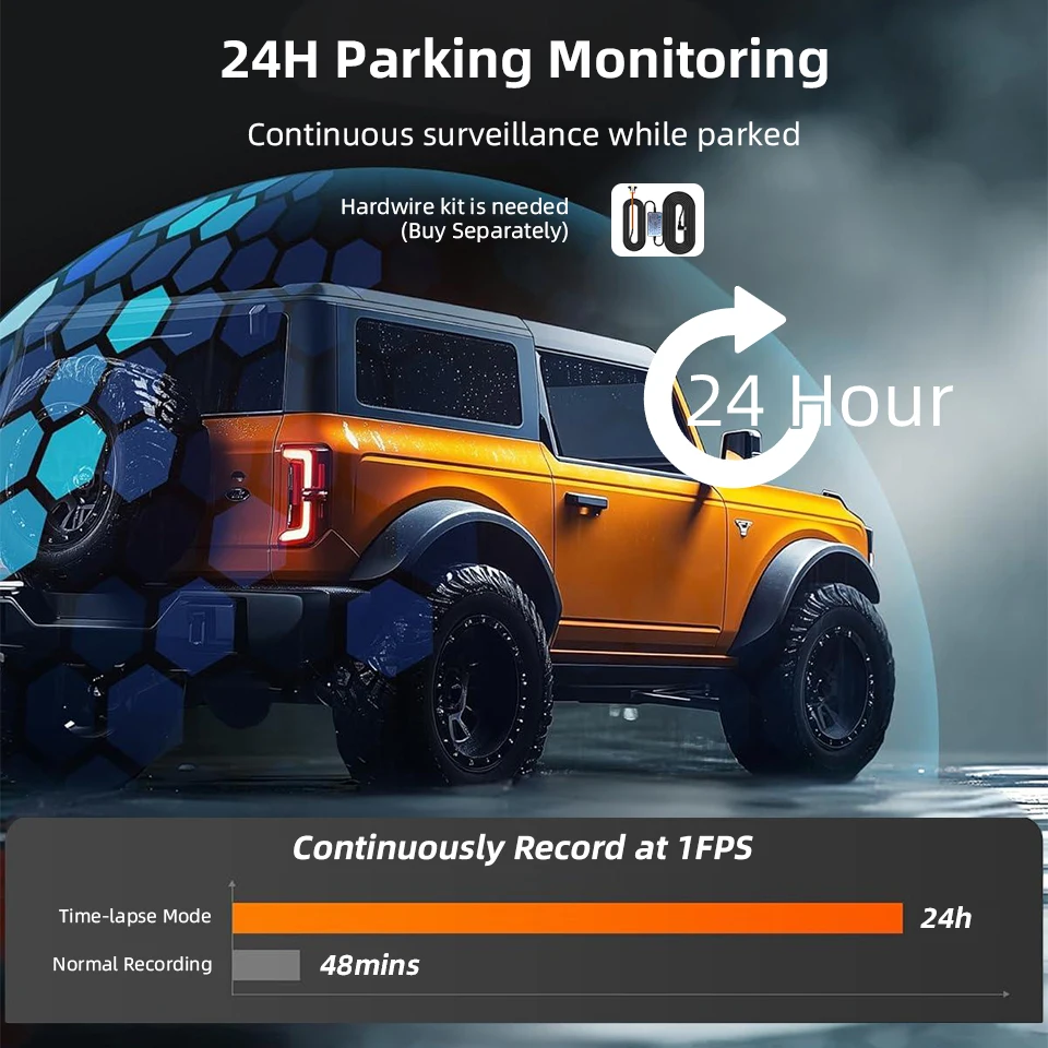 4K+2.5K Touch Screen Rearview Mirror Optional Dual Driving Recorder WiFi GPS Dashcam WDR Night Vision Cars 24 Parking Monitors view 4