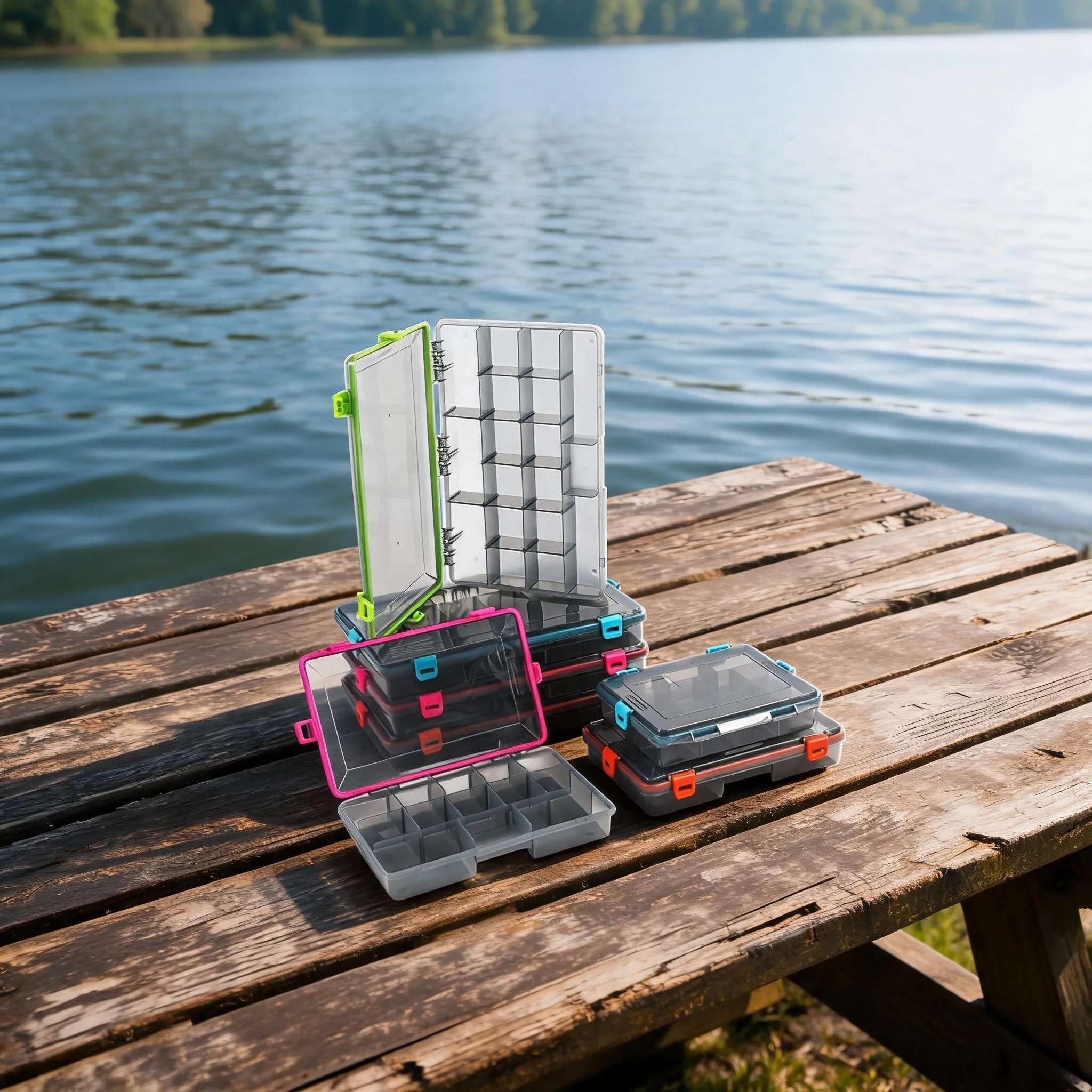 Waterproof Fishing Bait Box Multi-Size Removable Lure Storage Organizer Large Capacity Fishing Tackle Box Fishing Accessories