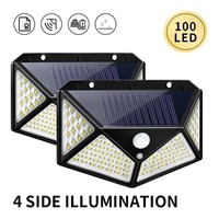 100 LED IP65 Solar Light Outdoor Solar Lamp PIR Motion Sensor Wall Light Waterproof Solar Powered Sunlight For Garden Decoration
