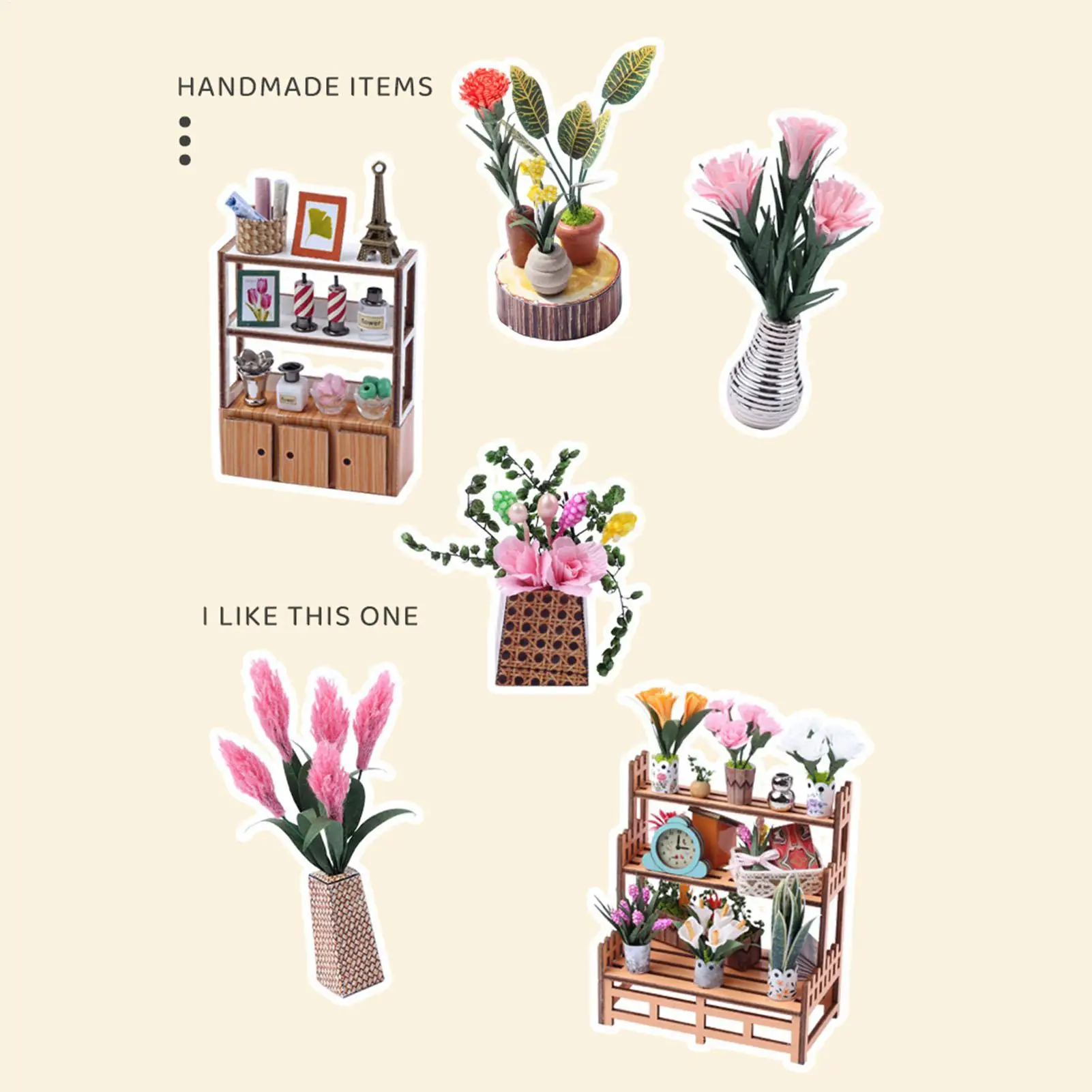 ミニチュアドールハウスキット 3Dミニ温室キット 装飾ディスプレイ 棚 寝室 部屋 ティーン向け クリスマス ハロウィン 本棚 図書館用