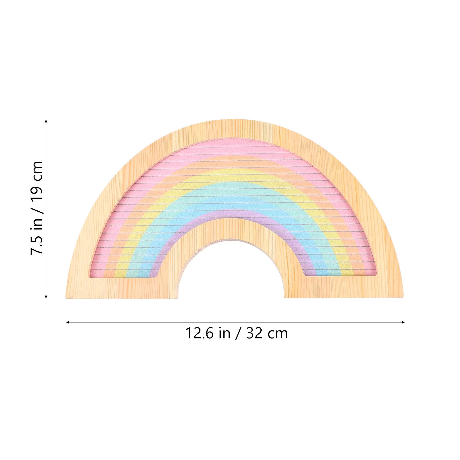 1 set 1 Set Rainbow Felt Letter Diy Message Board Lightweight Rustic Wood Frame Decorative Felt Board For Classroom Quotes