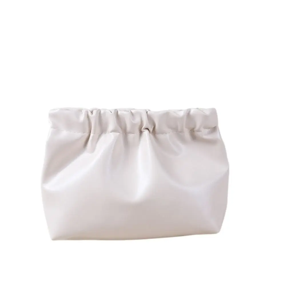 

Pu Leather Mini Cosmetic Bag Storage Bag Travel Supplies Coin Purse Self-closing Jewelry Storage Bag Leaf Spring Bag