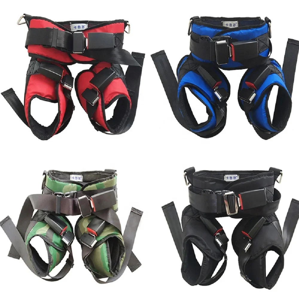 Trampoline bungee harness and safety strap and safety belt