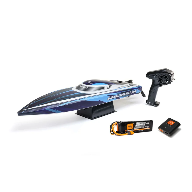 

Proboat Sonicwake 24 Remote-Controlled Electric Speedboat Remote Control RC 3S BRUSHLESS Propulsion 1/24 Model Boat with Feature