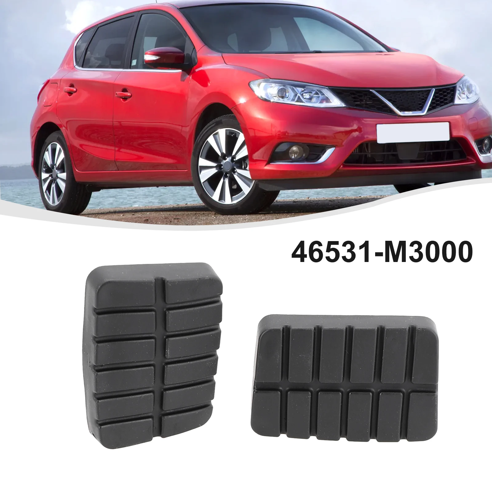 Clutch Pedal Pads Brake 2pcs 46531-M3000 ABS Black Direct Fit Plug-and-play For Datsun 210 1974-1982 Pedal Pads