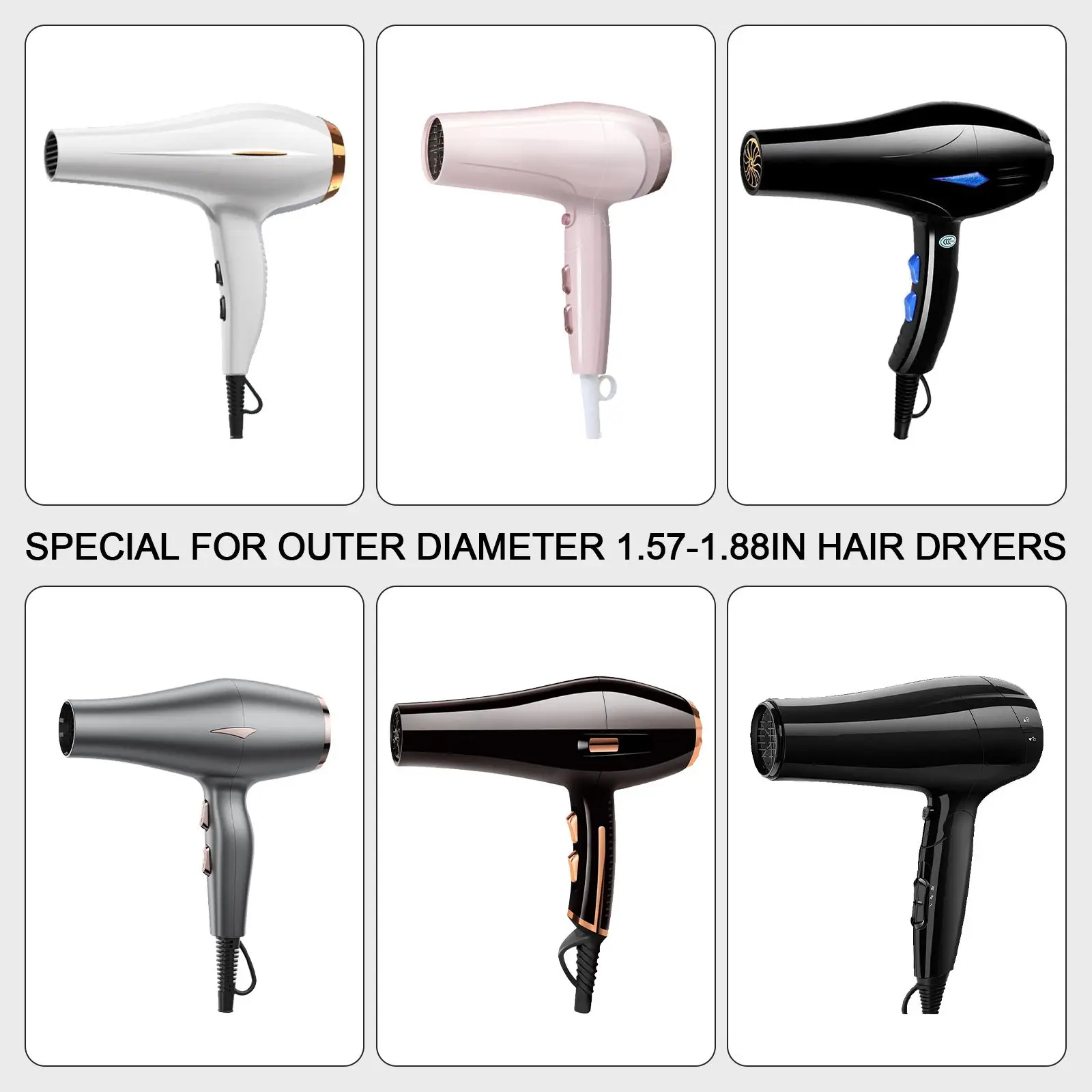 2 Stuks Föhn Diffuser Nozzle Concentrator Voor Blow Vervanging Nozzle Universele Attachment Kappers Tool Diffusers