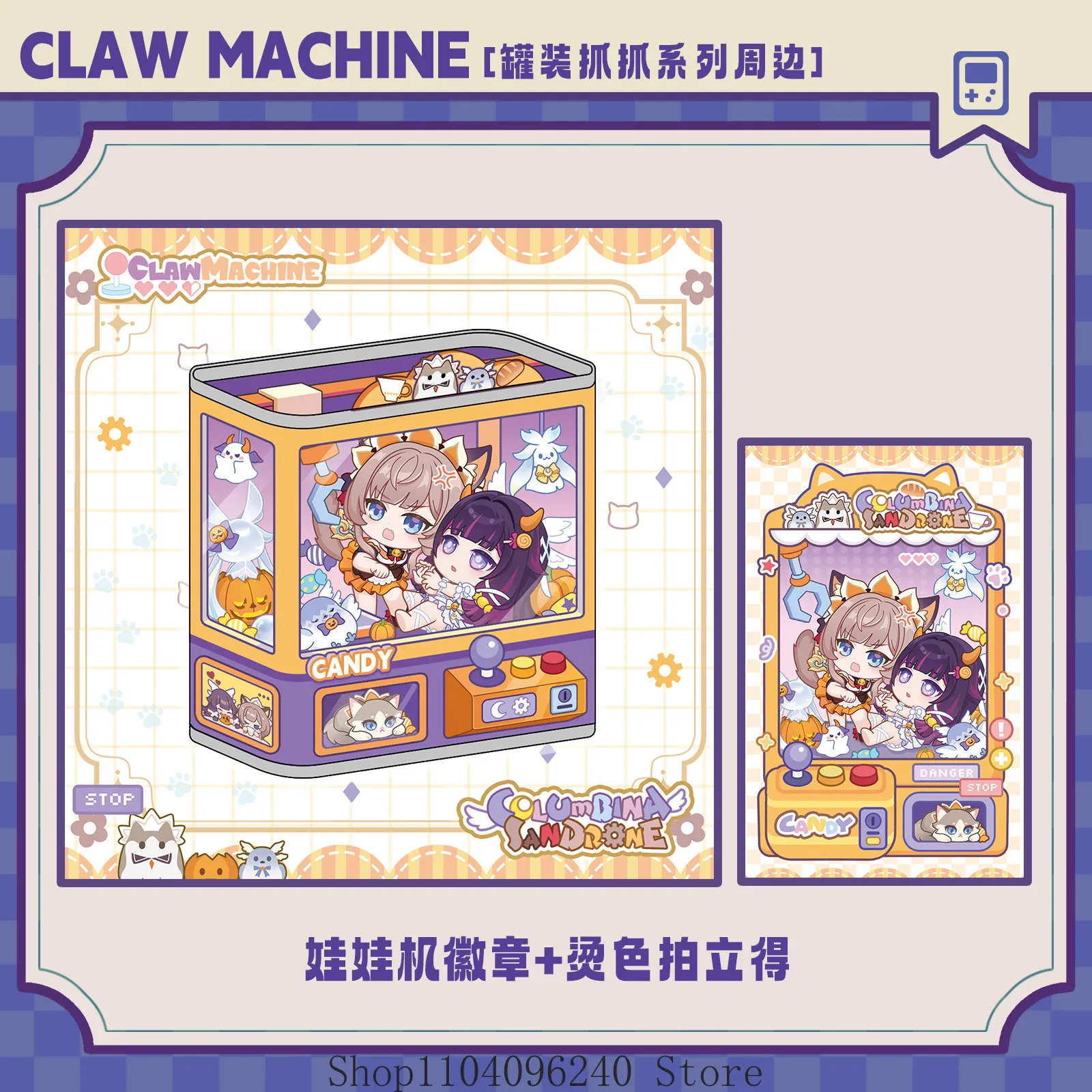 Genshin Impact Scaramouche Wanderer Focalors Furina Claw Machine Themed Badges Polaroid Anime Cosplay Halloween view 4