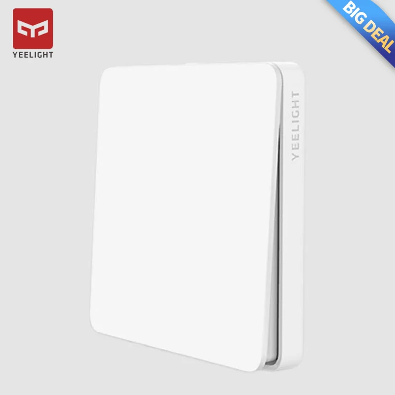 Yeelight Smart Wall Switch 220V 1/2/3 Gang 86*86*60mm Button Panel Self-Rebound Design Support for Smart Lamp and Normal Light