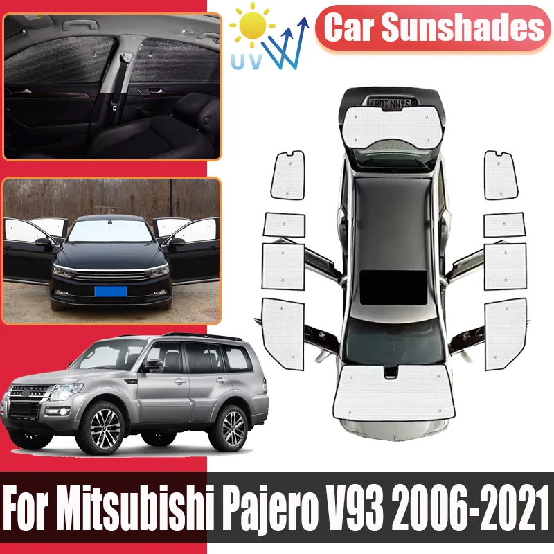 

For Mitsubishi Pajero V93 Accessories 2006 2007 2008~2021 Car Full Coverage Sunshade Window Shading Sun Protector Privacy Blocks