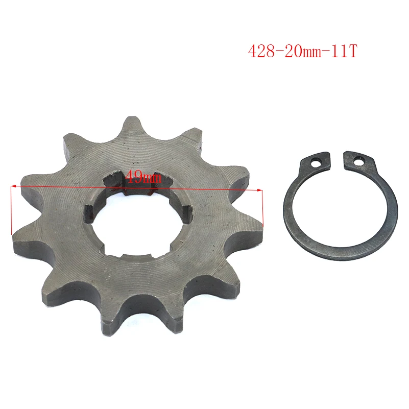 Motorcycle parts Sprocket 428 10T 11T 12T 13T 14T 15T 16T 17T 18T 19T 17mm 20mm Gear for Dirt Pit Bike ATV Quad Go Kart Buggy