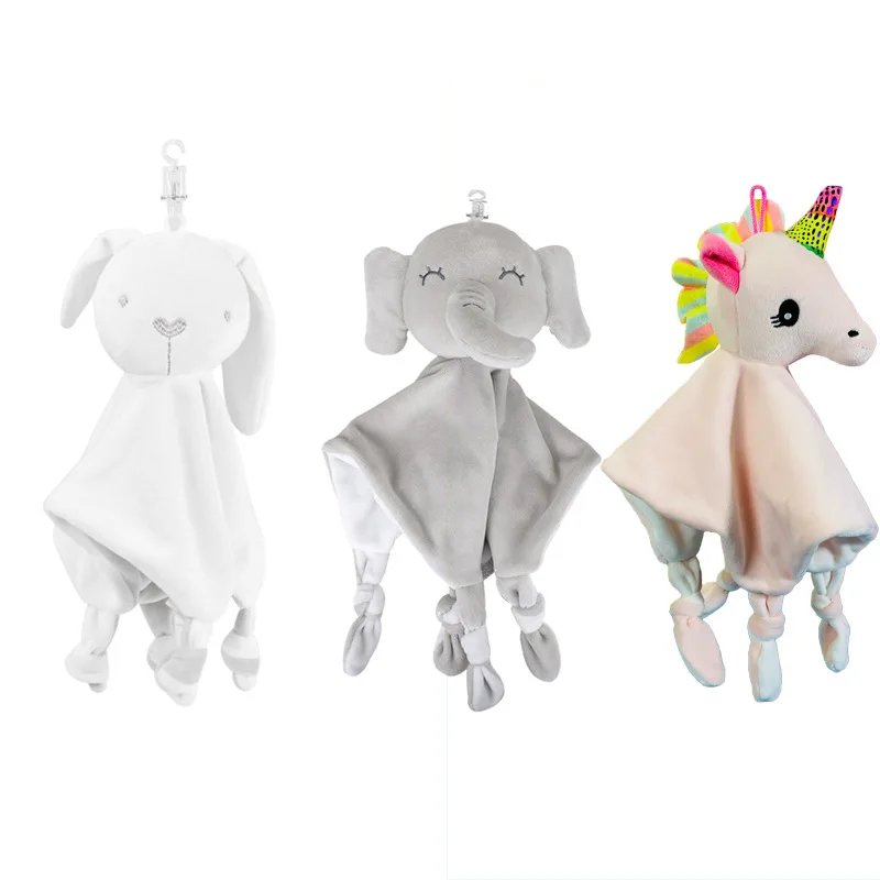 Cartoon Elefant Kaninchen Säugling Beruhigendes Handtuch Wasserpuppe Beruhigendes Handtuch Taschentuch Baby Kleinkind Spielzeug Geburtstagsgeschenk für Freund