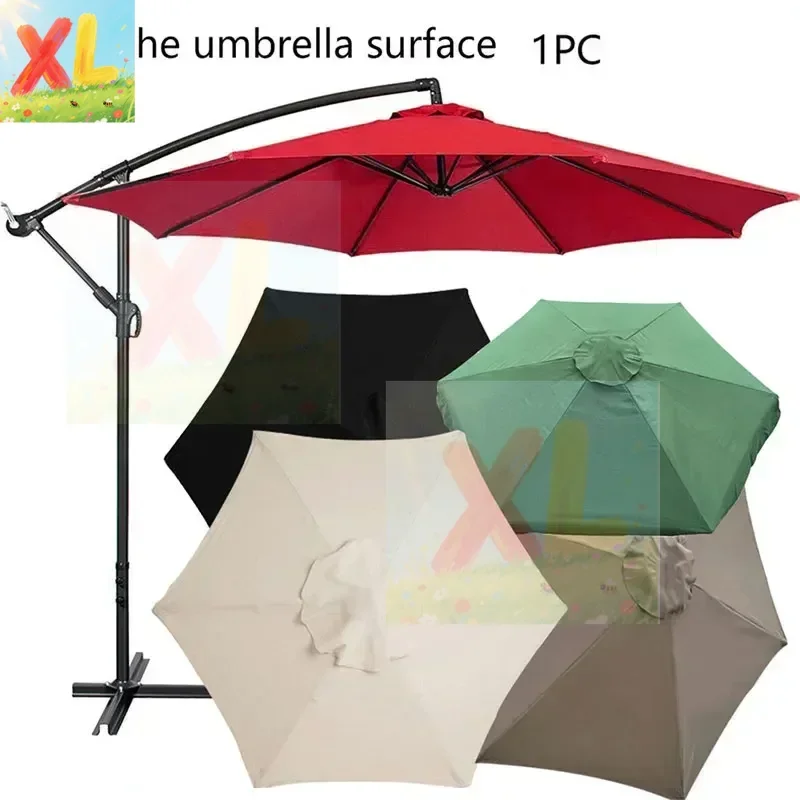 

Parasol Patio Umbrella Replaceable Cloth Beach Canopy Summer Outdoor Garden Uv Protection Sunshade Umbrella Top Cloth 6/8 Ribs