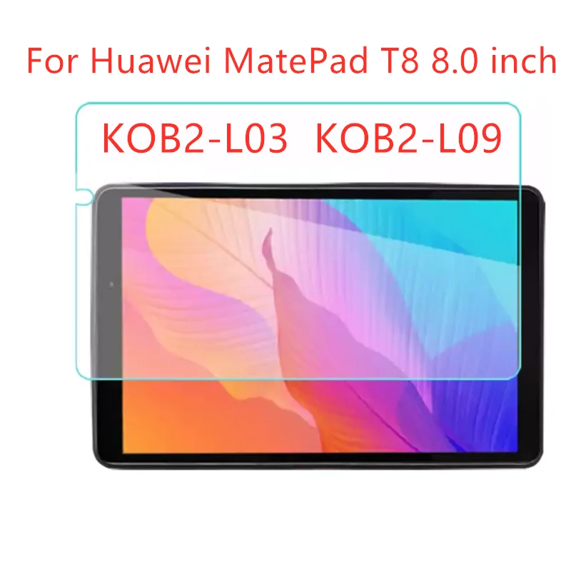 9H กระจกนิรภัยสำหรับ Huawei MatePad T8 2020 8.0 "Screen Protector KOB2-L03 KOB2-L09 8.0นิ้วแท็บเล็ตฟรีป้องกันฟิล์ม