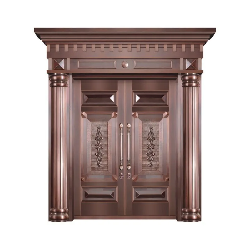 Various styles of courtyard double-opening copper door villa door Chinese style