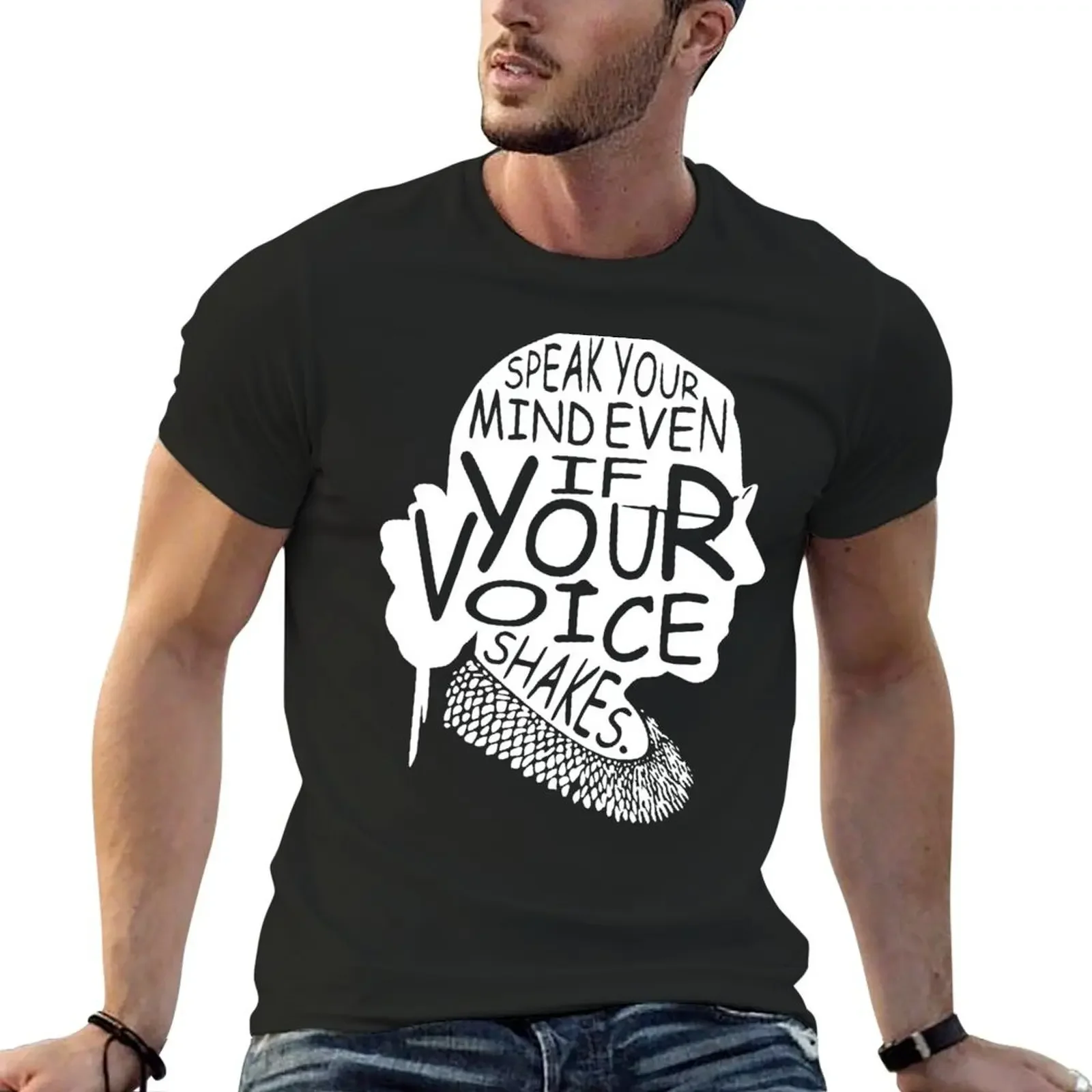 Ruth Bader Speak Your Mind Even If Your Voice Shakes T-Shirt anime clothes vintage t shirts t shirts for men