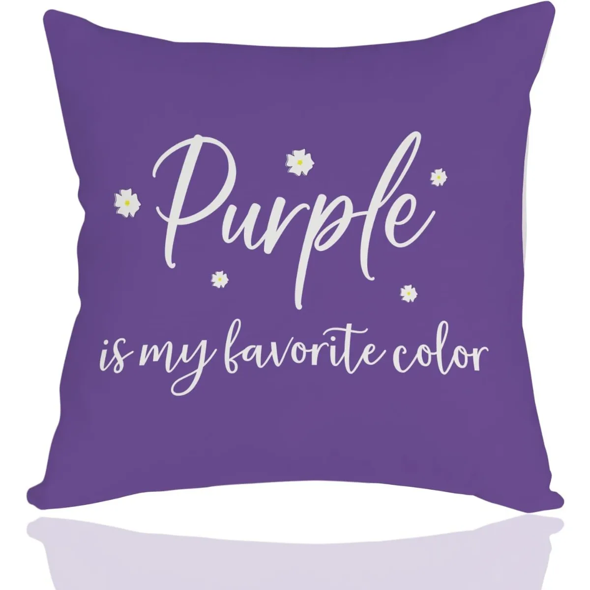 

Purple Background Pillowcase,Purple Lovers-Purple Is My Favorite Cushion Cover 40x40cm 16x16Inch 45x45cm 18x18Inch 35x35cm