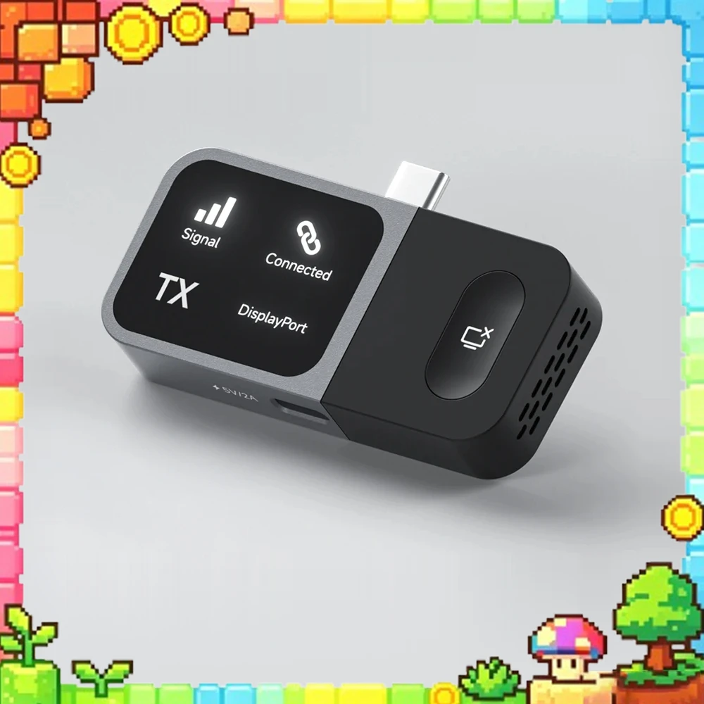 Hagibis GA10 Wireless Display Transmitter USB-C Screen Casting One-Button Disconnect Reconnect Requires Receiver Not Included