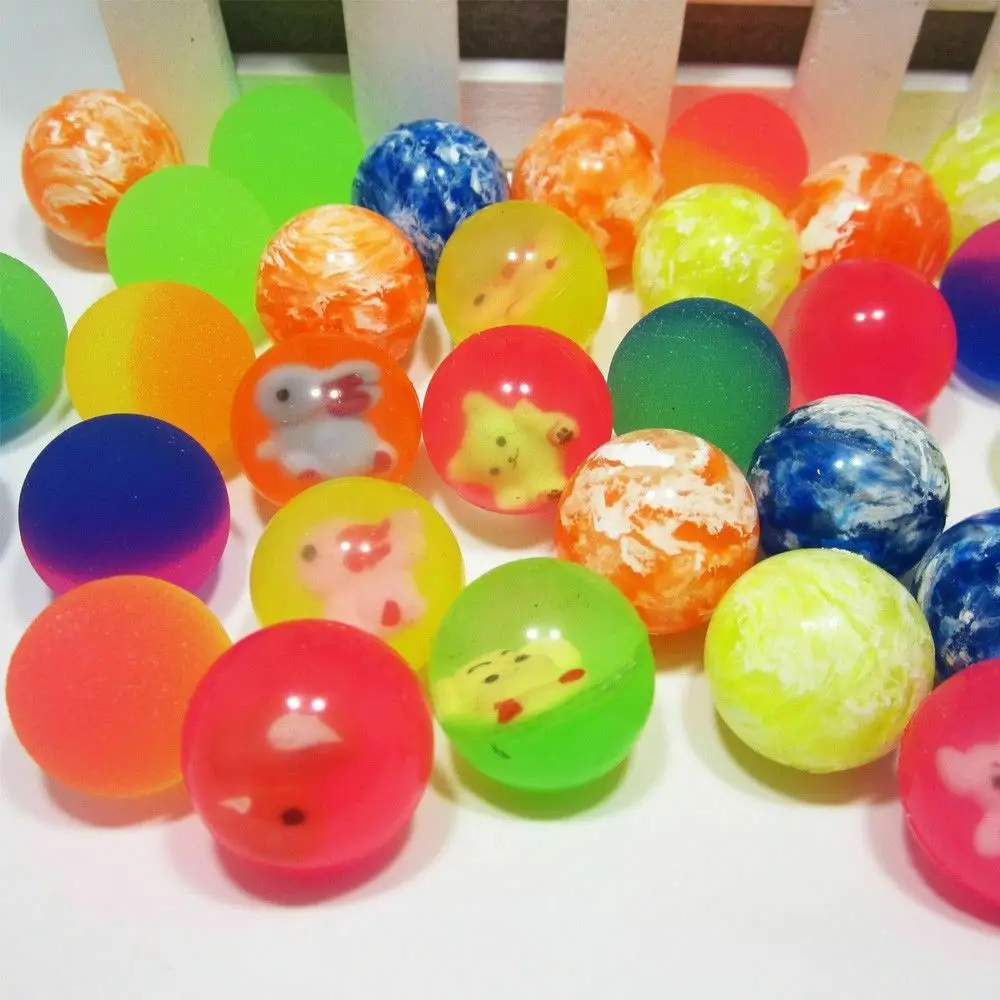 10PCS palla rimbalzante colorata in gomma 25mm nuvola palla rimbalzante mista giocattolo divertente bomboniera decorazione giocattoli d'acqua per giochi sportivi