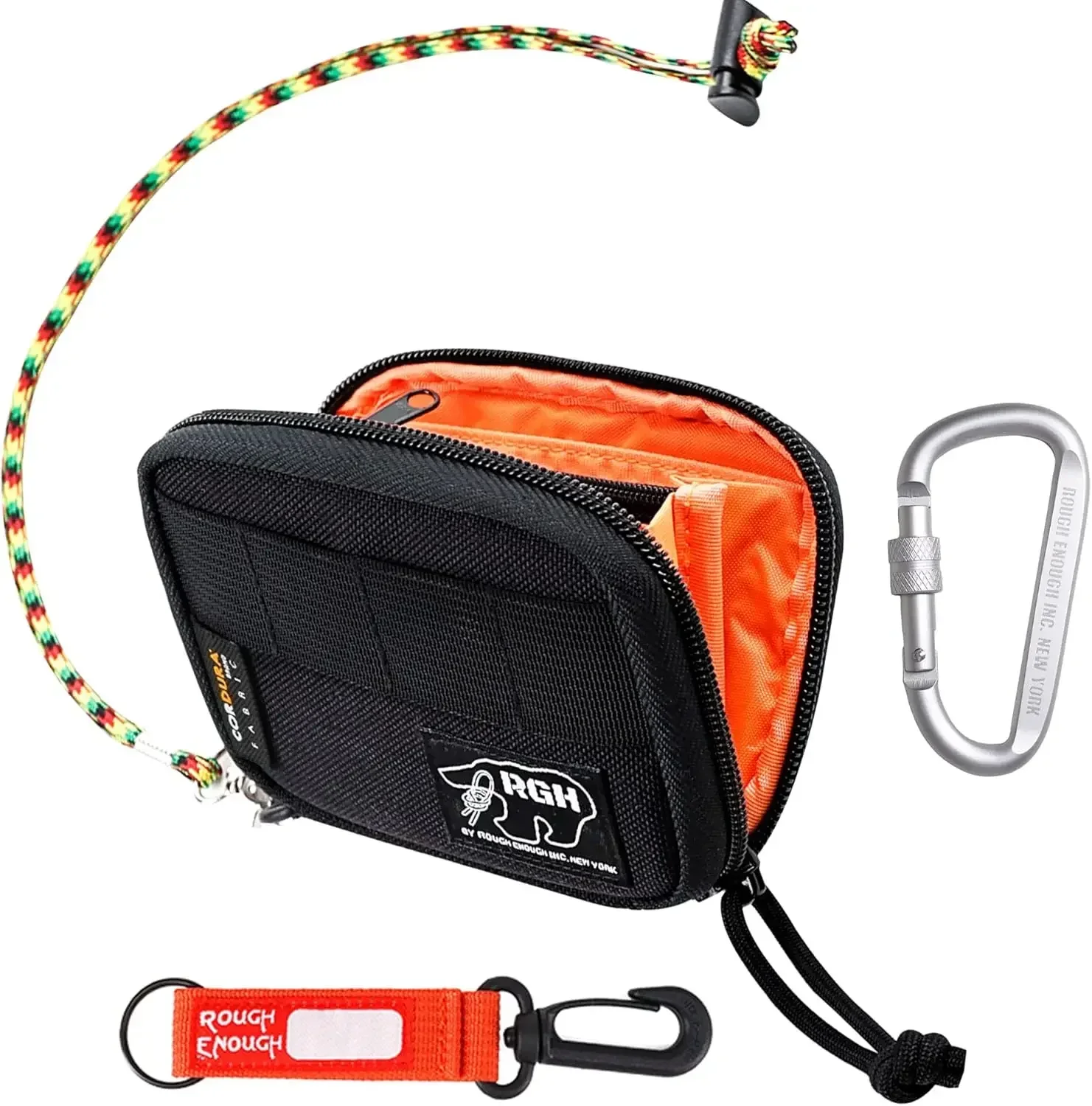 rough-enough-credit-card-holder-wallet-for-men-teen-boys-with-neck-lanyard-zipper-coin-pocket-re8522