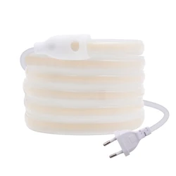 Tira de luces LED COB de neón, lámpara de tubo de silicona, CA 220V, 288LED/m, iluminación lineal, cinta Led Flexible impermeable, decoración del hogar, novedad