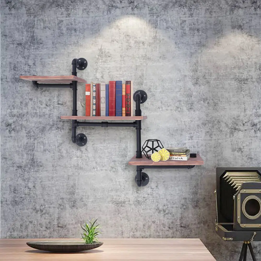 Vintage Floating Wall Shelf Book Photo Display Storage Rack Holder Decoration