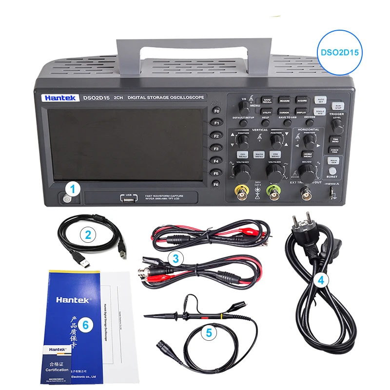 Hantek Signal Generation Storage Digital DSO2D15 2Channels 100/150MHZ 1G Sampling With Signal Source