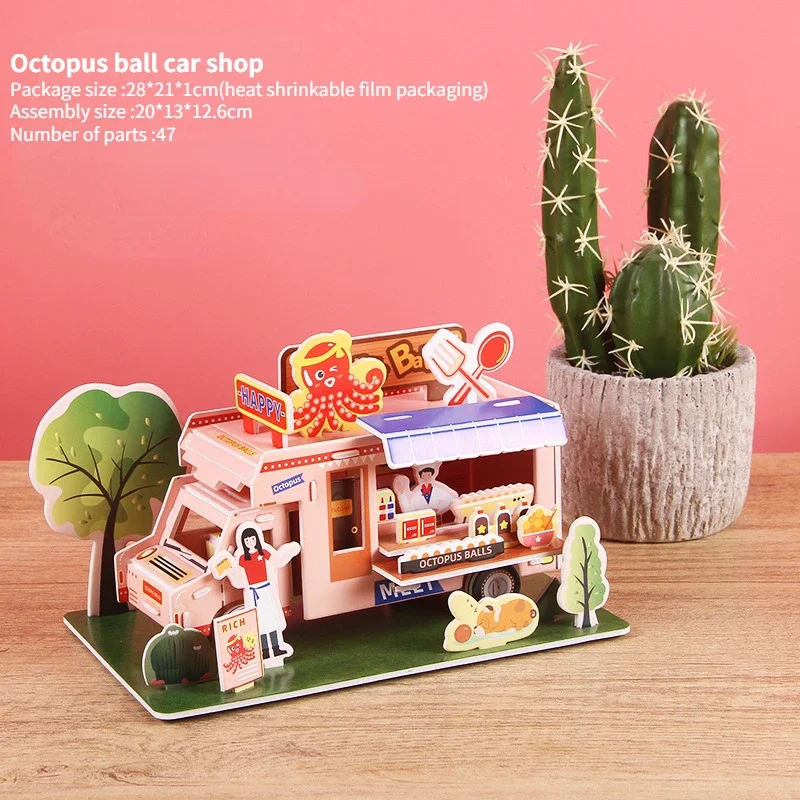 Children\'s 3D Paper Puzzle Kindergarten Boys and Girls Educational Hand-assembled DIY Material Package Toys  Puzzles for Kids
