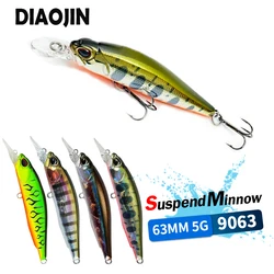 Suspending Minnow Fish Bait Rozante 63SP Jerkbait 63mm 5g TROUT BASS Lure Saltwater Twitch Jerk Retrieve Artificial Hard Baits