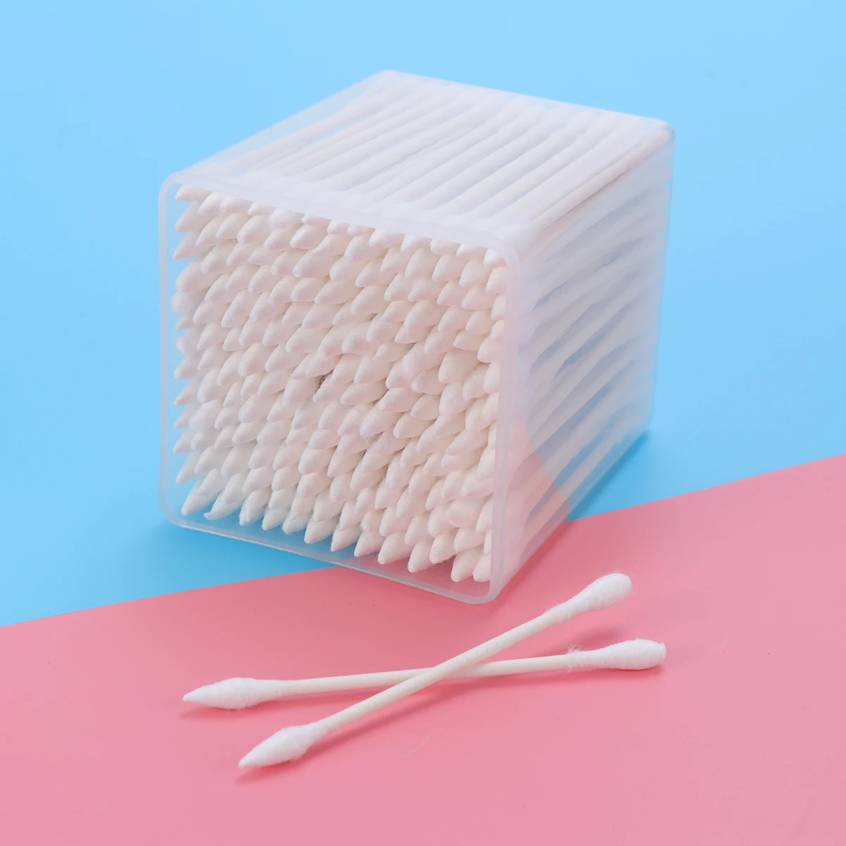 200 Uds puntas hisopos maquillaje Natural hisopos de algodón maquillaje redondo cónico salud seguridad multifunción portátil