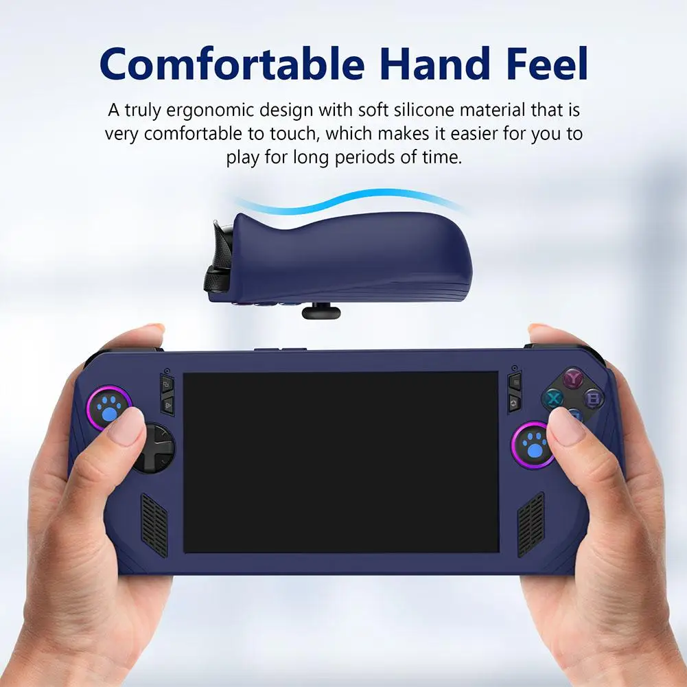 ​Soft Silicone Game Console Protective Case For ASUS ROG Ally X Game Accessorie ​​All Wrapped Anti Scratch Protection Case