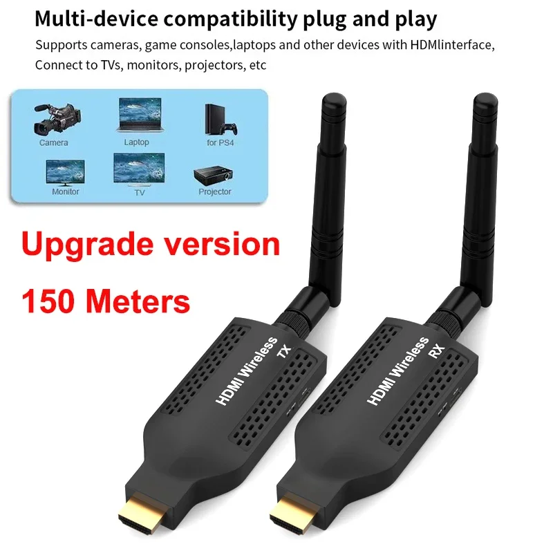 Wireless HDMI Video Transmitter and Receiver 1 To 4 Extender TV Stick Dongle Adapter fr PC Camera Laptop To Projector Monitor TV