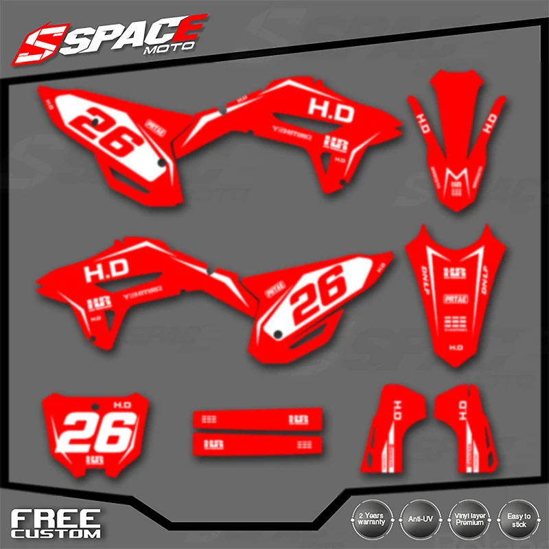 

SPACE Custom Motorcycle Graphics Background Decal for HONDA CRF 2021 2022 2023 CRF450R 2022-2024 CRF250R Decals Stickers Kits 07