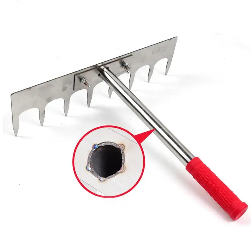 Portable Tile Mortar Rake Paving Tiling Bricklayer Tile Leveler Leveling System Stainless Steel Floor Tile Scraping And Sanding