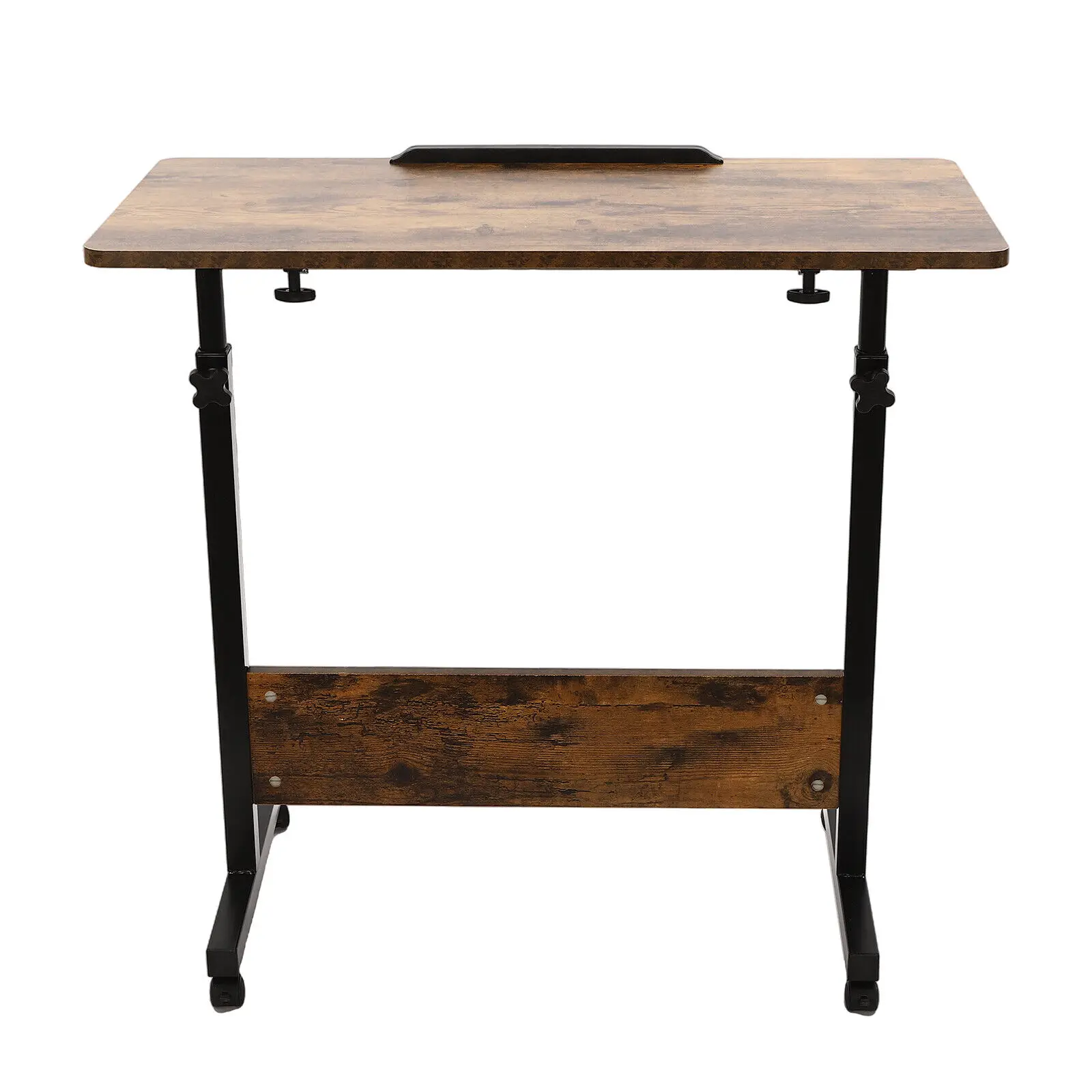 

Portable Standing Computer Desk With 180° Wheels - Height Adjustable Mobile Workstation For Laptop & Office Use