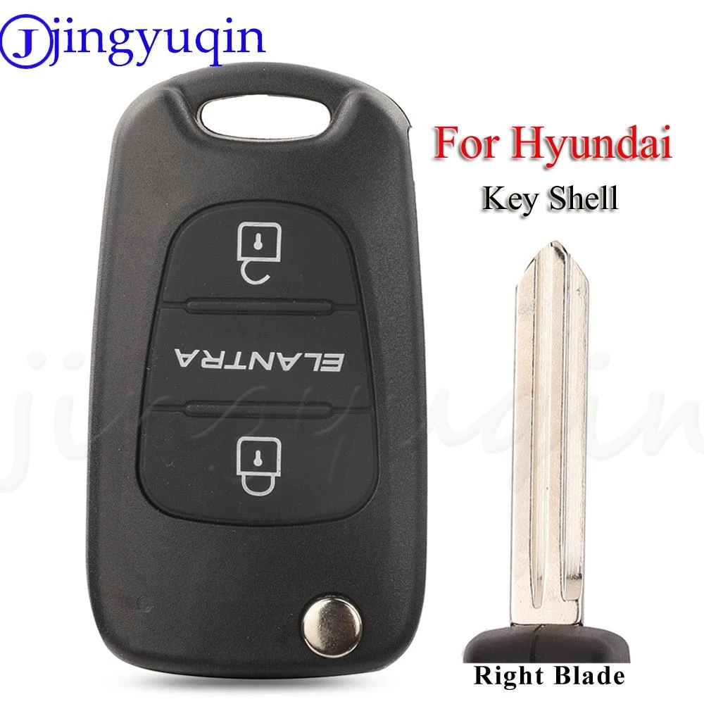 jingyuqin 3 Buttons Remote Car Key Shell Cover Case For Hyundai Elantra 2010 2011 2012 2013 2014 2015 Uncut Blade