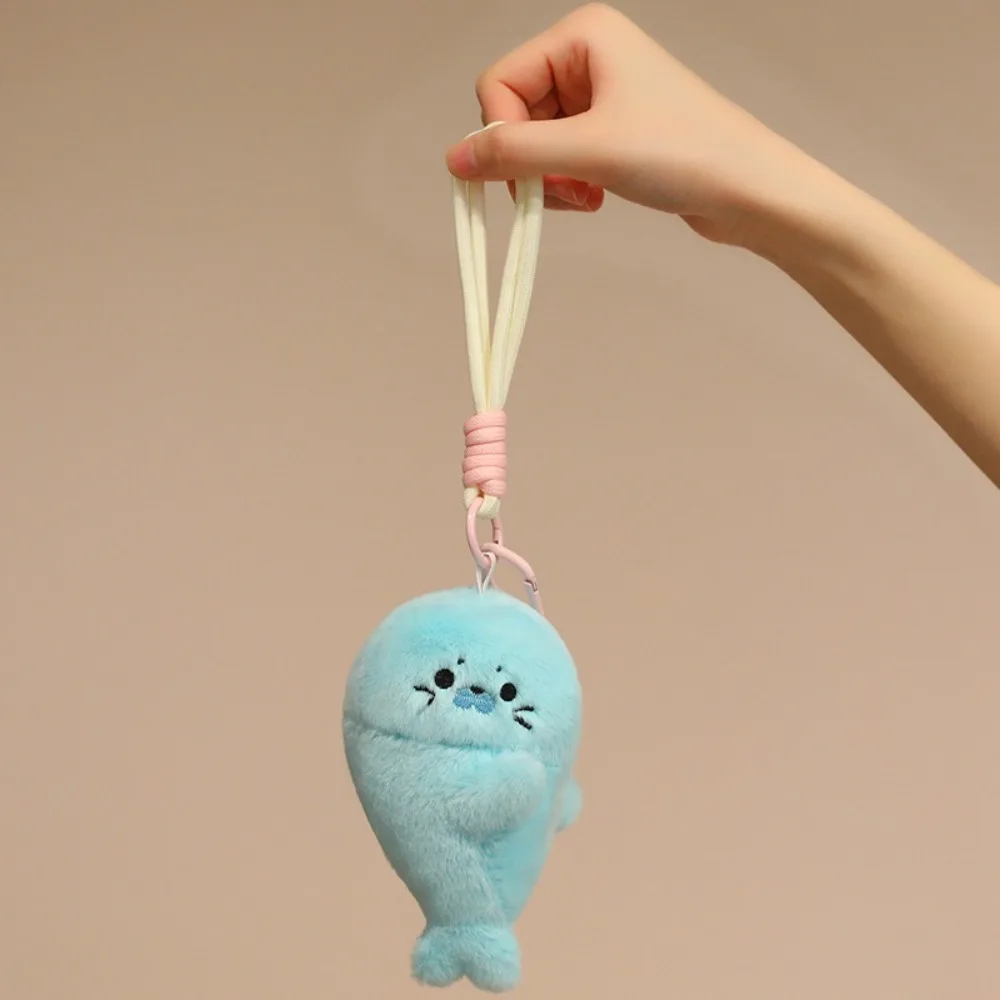 Cute Keychain Magnetic Portable Bag Charm Hugging Seal Backpack Pendant Gift