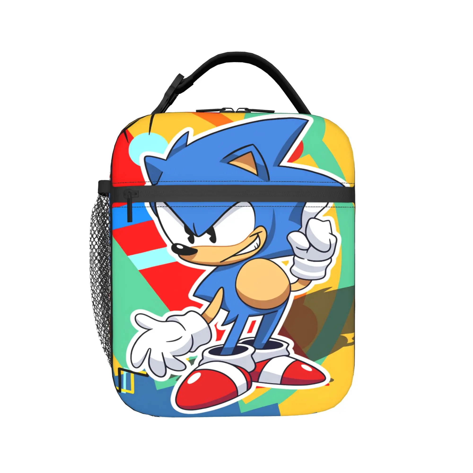 Sonices Cartoon Game Lunch Bag  Kawaii Lunch Box Office Convenient Thermal Lunch Bags For Child Waterproof Graphic Cooler Bag