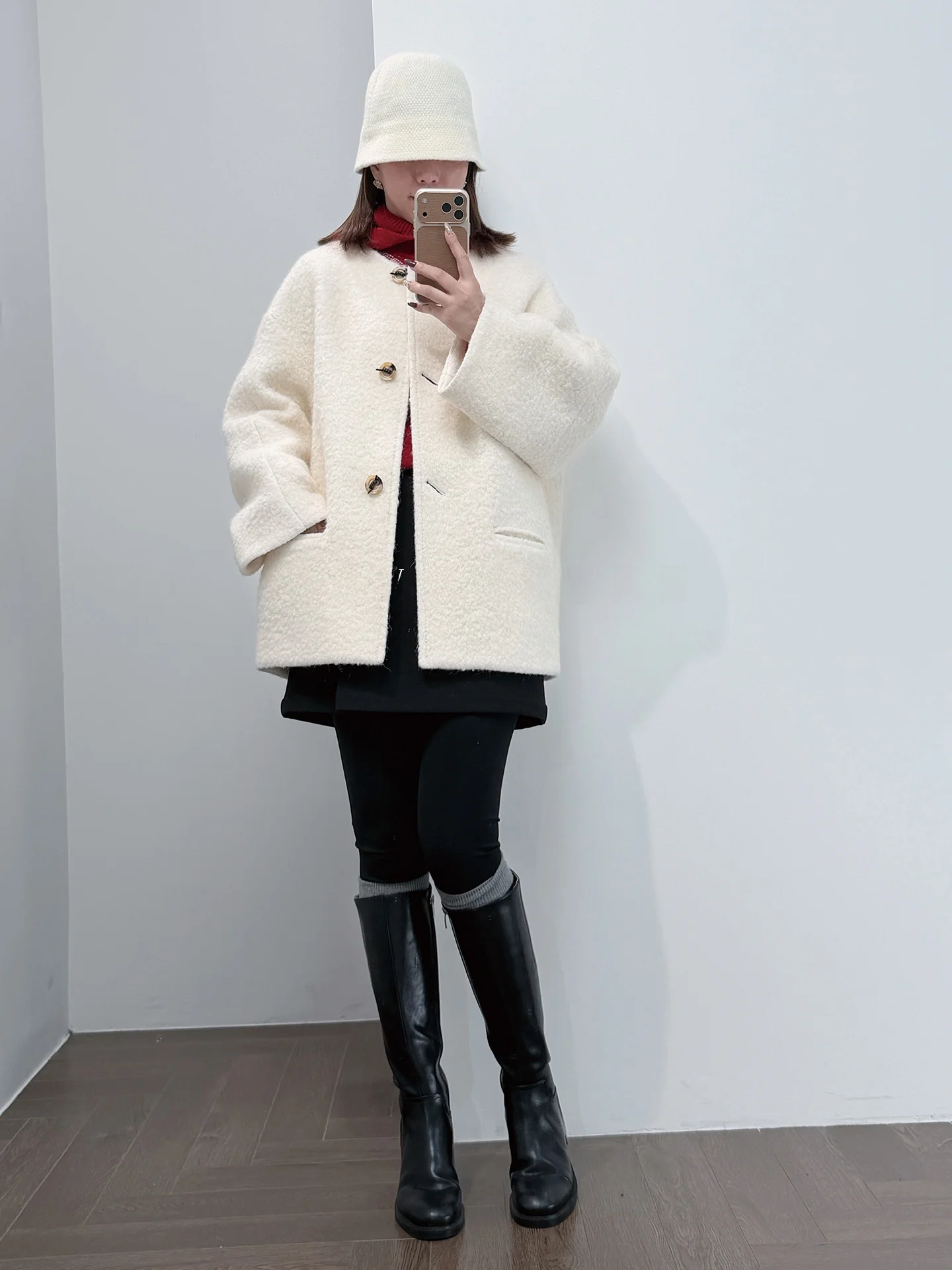 

WarmthInitiallyST ThienedWarmtarticleFceWhiteSingleSideWoolvercoatWomen'sFaionWarmthThienedWinterCoat