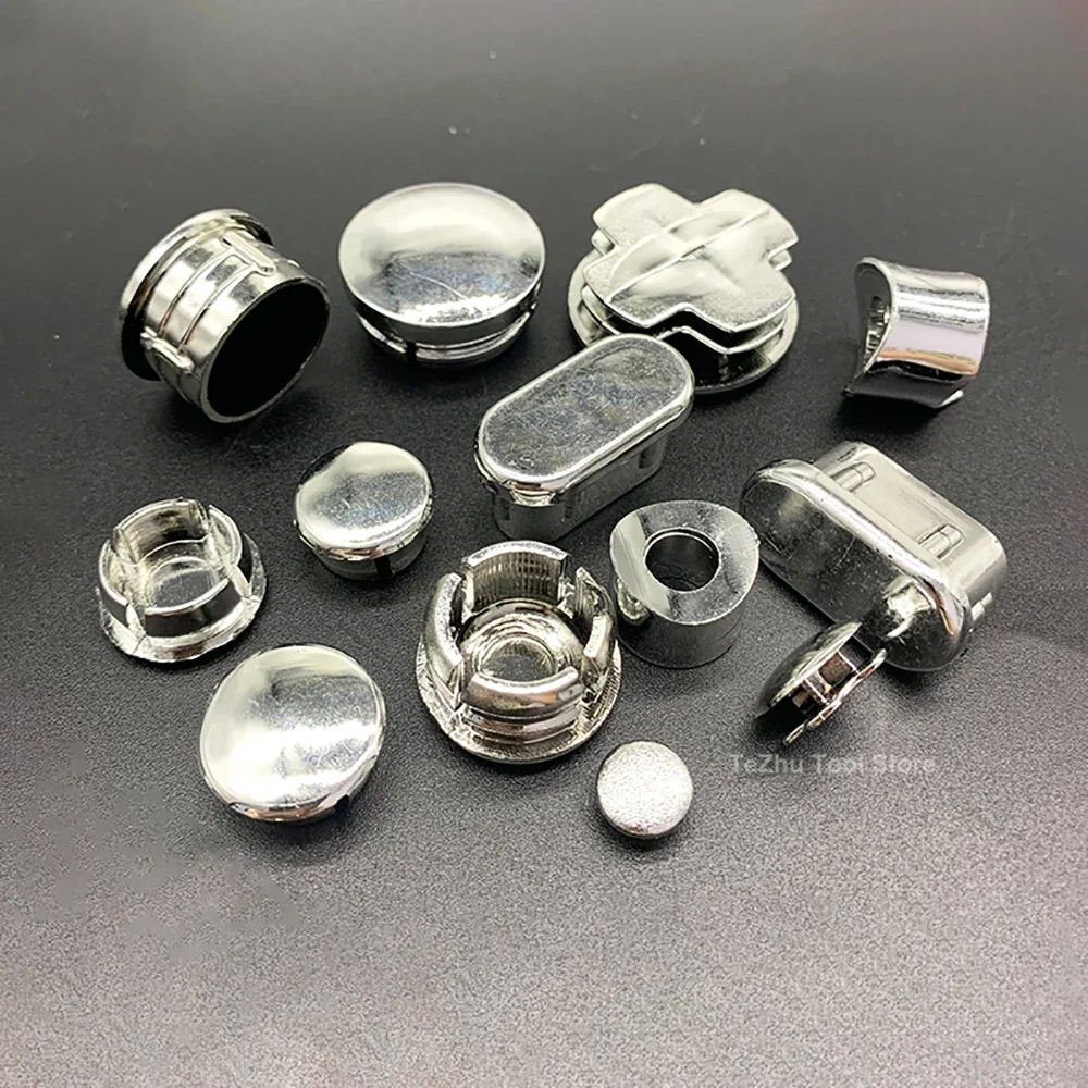Electroplated Plastic Hole Plug Silver Pipe Plugs Bung Insert Stopper Stainless Steel Tube Blanking End Cover Caps
