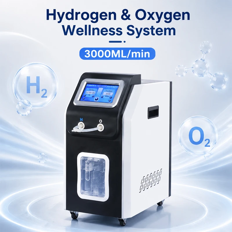 3000ML Hydrogen Inhalation Machine Fatigue Relief 99.99% Purity Hydrogen Water Generator SPE PEM for Athletes Cellular Repair