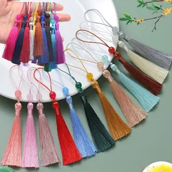 5-100Pcs Bookmark Beaded Tassels Polyester Tassel Handmade Soft Craft Mini Tassels with Loop Fringe Brush for DIY Jewelry Making