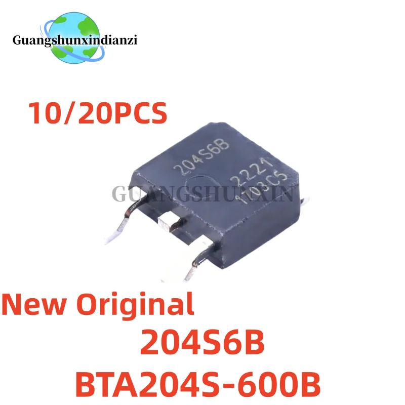 10/20Pcs NEW Original 204S6B BTA204S-600B 600V 4A TO-252 Best Quality transistor In Stock