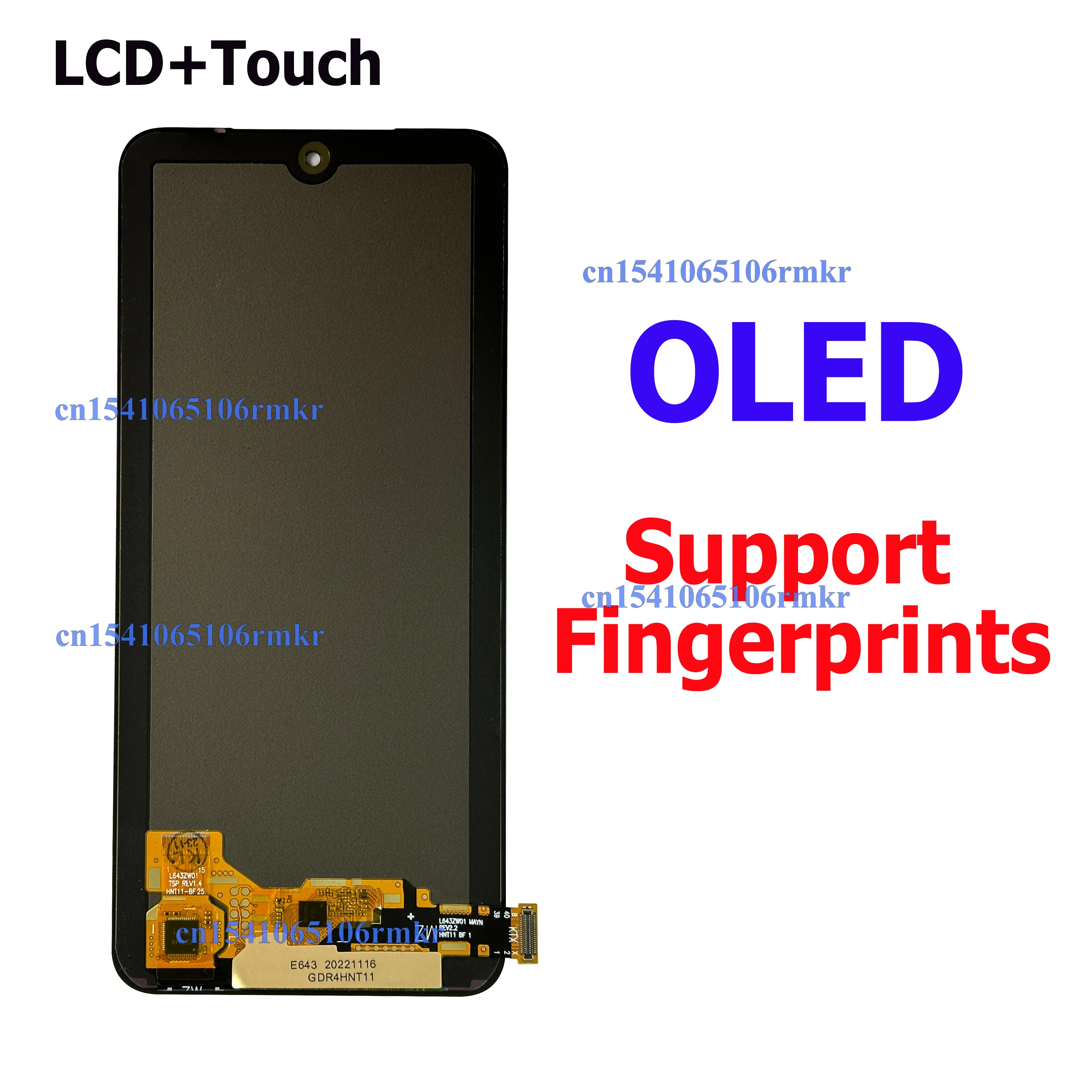 New OLED For Xiaomi Redmi Note 12S Note12s 2303CRA44A 23030RAC7Y 2303ERA42L Lcd Display Digital Touch Screen Replacement