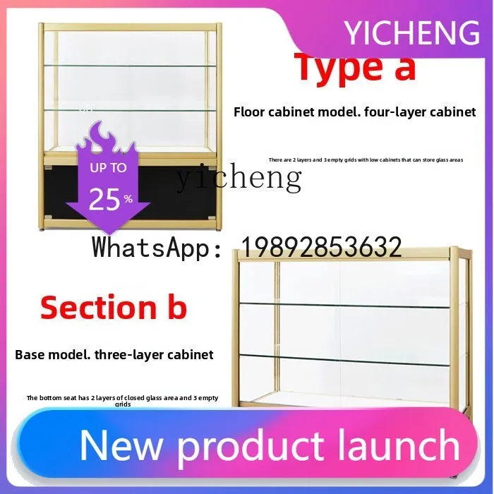 

A29 Counter Commercial Multi-layer Storage Rack Department Store Snacks Cake Food Glass Cabinet Shelf