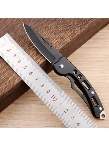 Stainless Steel Keychain Folding Knife Outdoor Carrying Knife Mirror Sharp Pocket Knife Fruit Knife Folding Knife