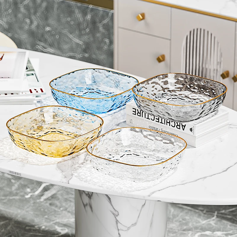 وعاء فواكه شفاف فاخر 24 سم، طبق صامولة للوجبات الخفيفة الأنيق، صينية تقديم بلاستيكية PET لطاولة المطبخ، عرض الوجبات الخفيفة للحفلات #4